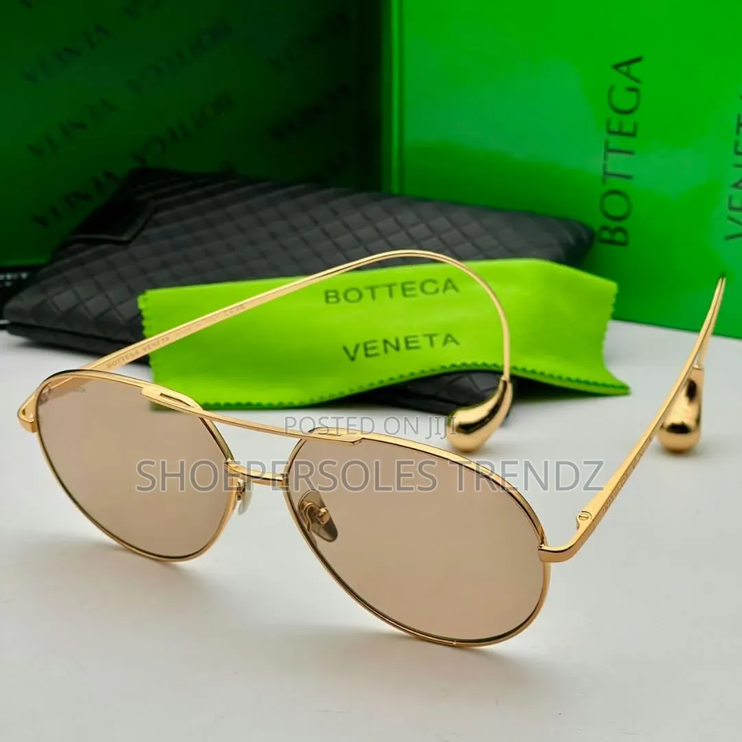 Bottega Avaitor Sunglasses With Gold and Silver Frames