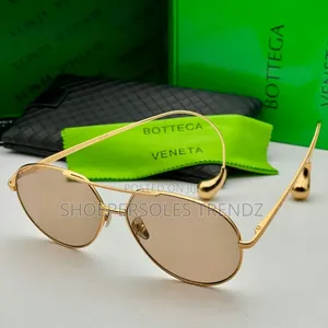 Bottega Avaitor Sunglasses With Gold and Silver Frames