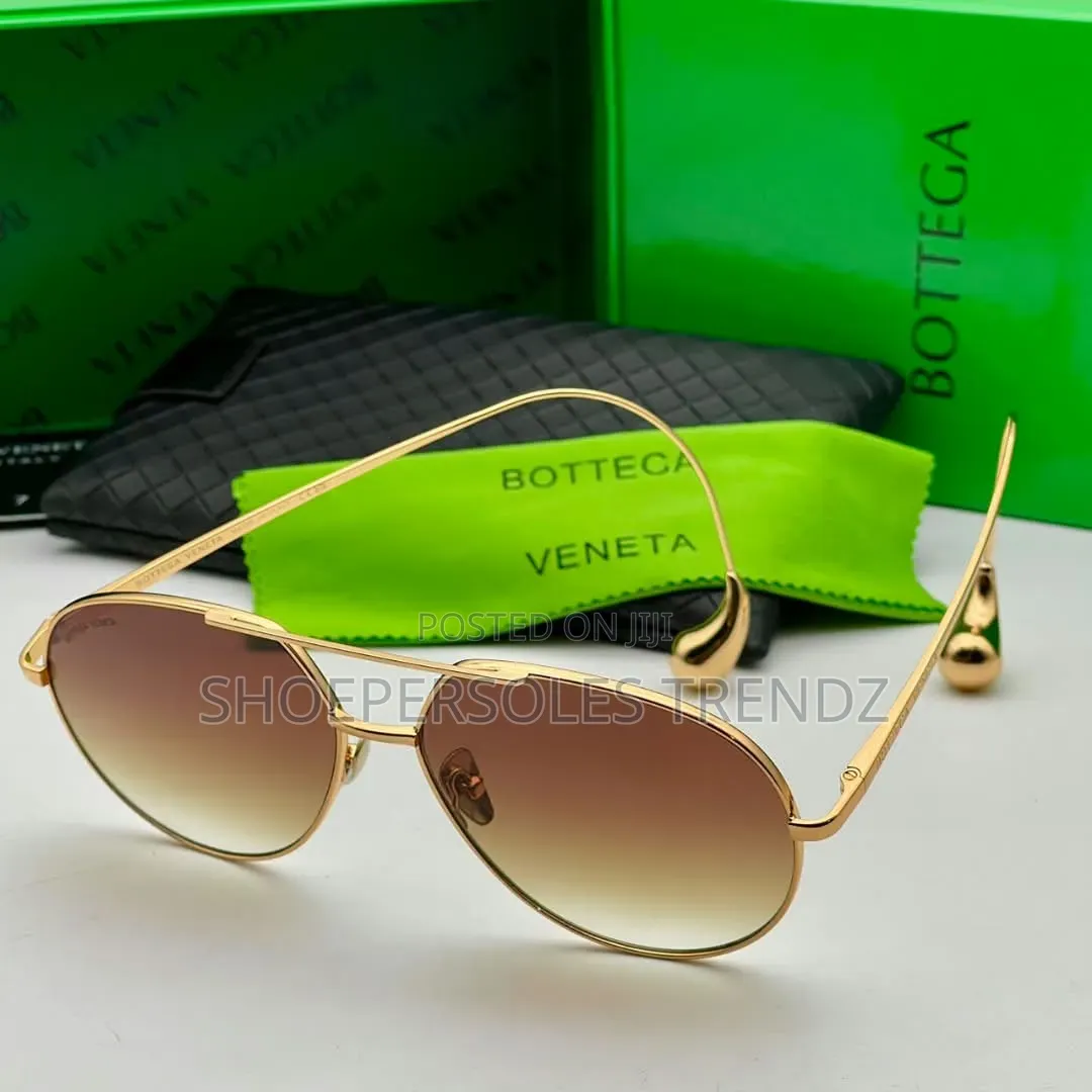 Bottega Avaitor Sunglasses With Gold and Silver Frames
