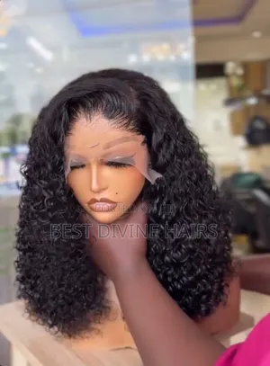 16" 13*4 Pixie Curls Wig SDD Quality Human Hair 270g( Get)