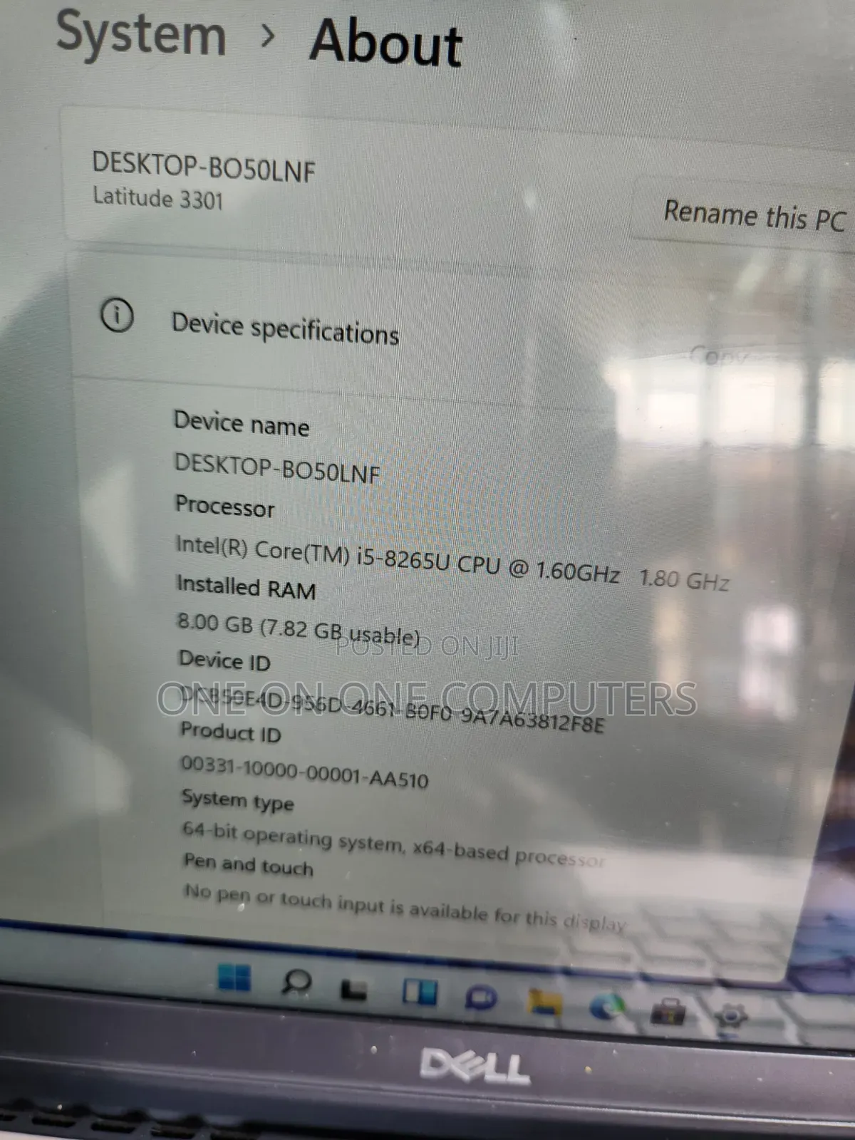 Laptop Dell Latitude 3301 8GB Intel Core i5 SSD 256GB