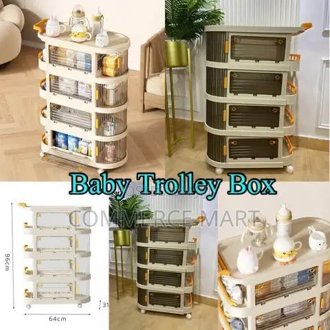 Trolley Storage Box 4 Layer Rack