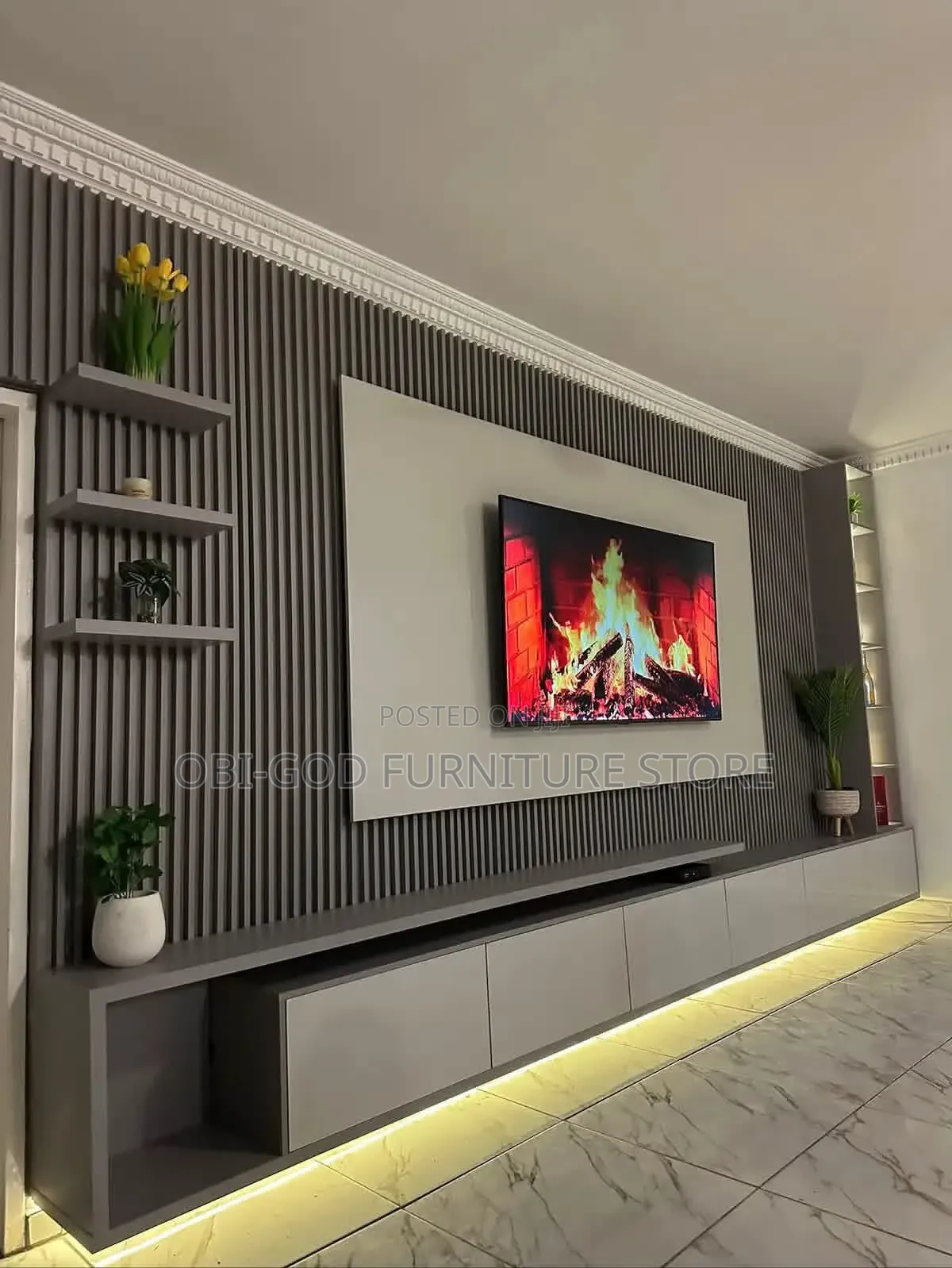 Modern TV Wall Panel Floating TV Console | Interior Decor
