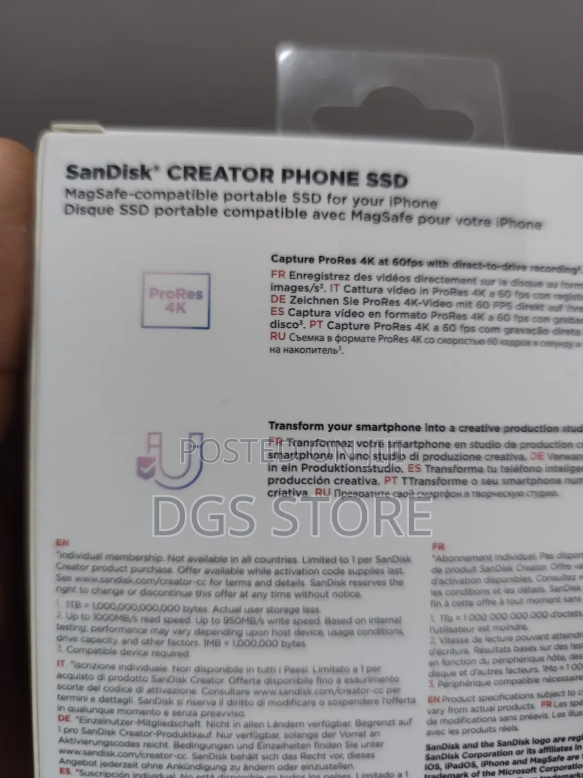 SanDisk Creator Phone SSD Magsafe 1tb Compatible 1000mbs