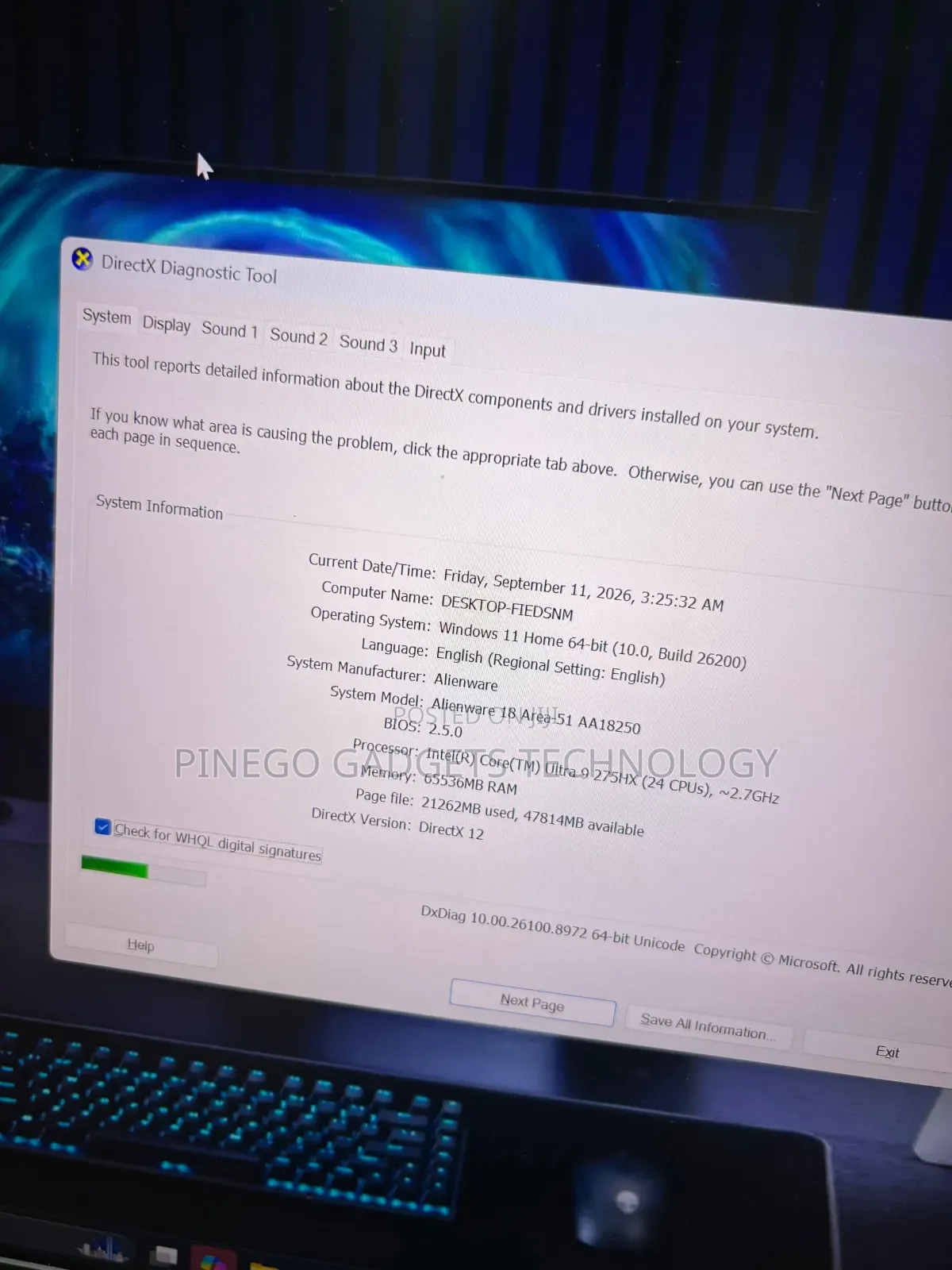 Laptop Alienware 18 Area-51 64GB Intel Core Ultra 9 SSD 2T