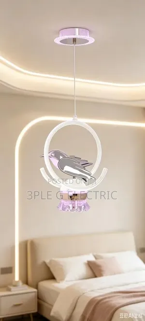 White Body Bird Design Pendant Light