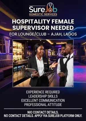 Female Lounge Restaurant Supervisor Needed – Ajah (₦)
