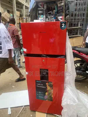 Brand New Hisense 205L Double Door Refrigerator – Red