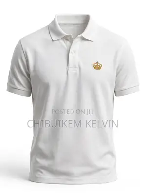White Polo Shirt - Premium Cotton - Size M L XL