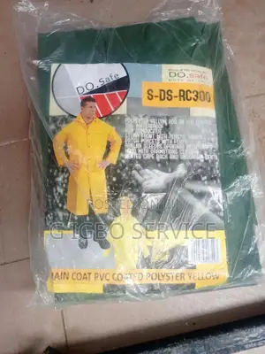 Rain Coat PVC Coated Polyster Yellow