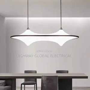 Cloud Spaceship Long Acrylic Retro Luxury Minimalist Chandelier