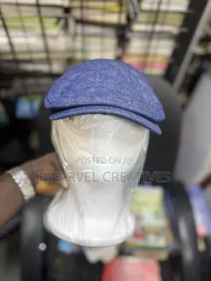 Papas Cap | Flat Cap | Newsboy Cap Denim : Blue