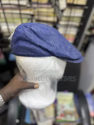 Papas Cap | Flat Cap | Newsboy Cap Denim : Blue