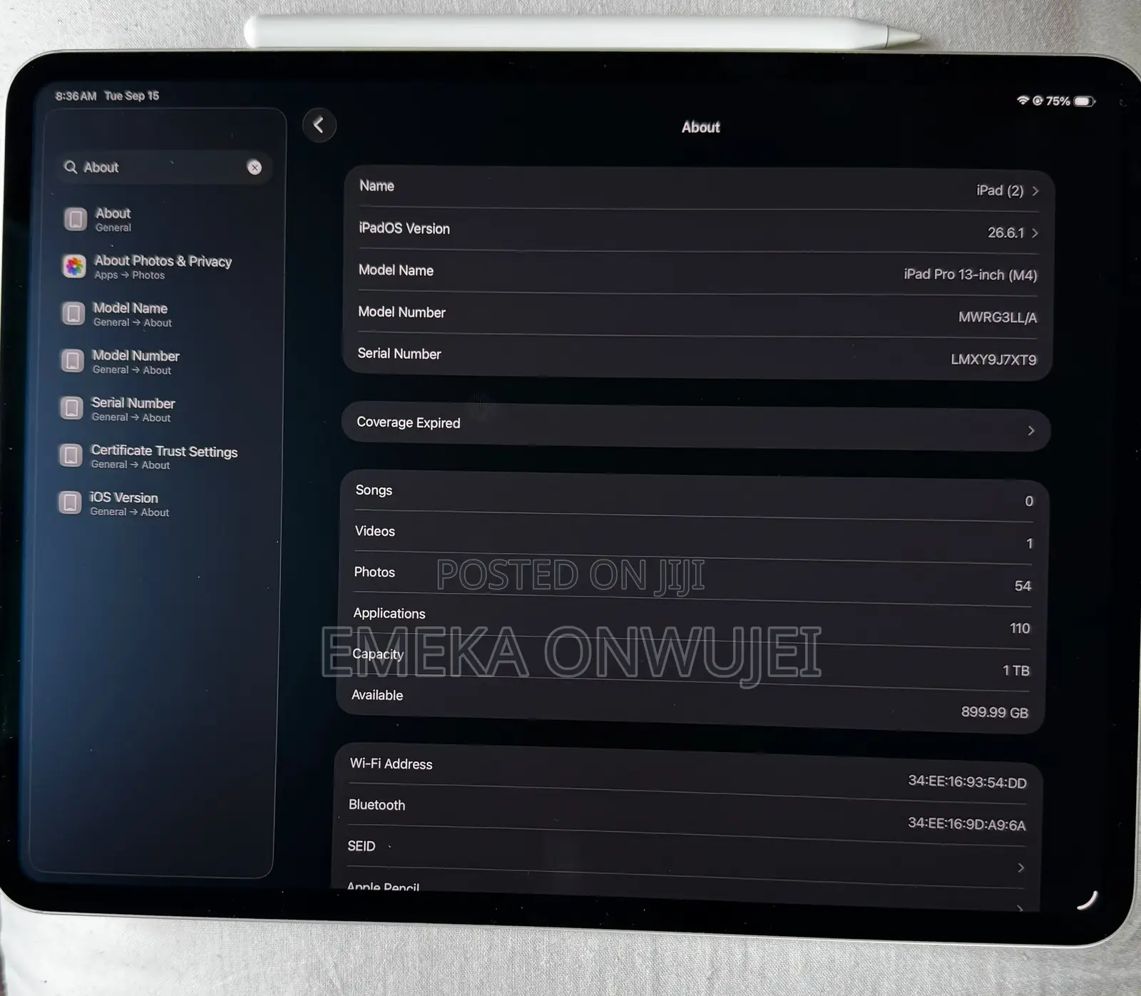 Apple iPad Pro 13 (2025) 1 TB Silver