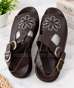 Luxury Brown Buckle Sandals - Stylish Comfortable