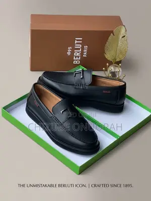 Berluti Textured Leather Designer Dress Loafer