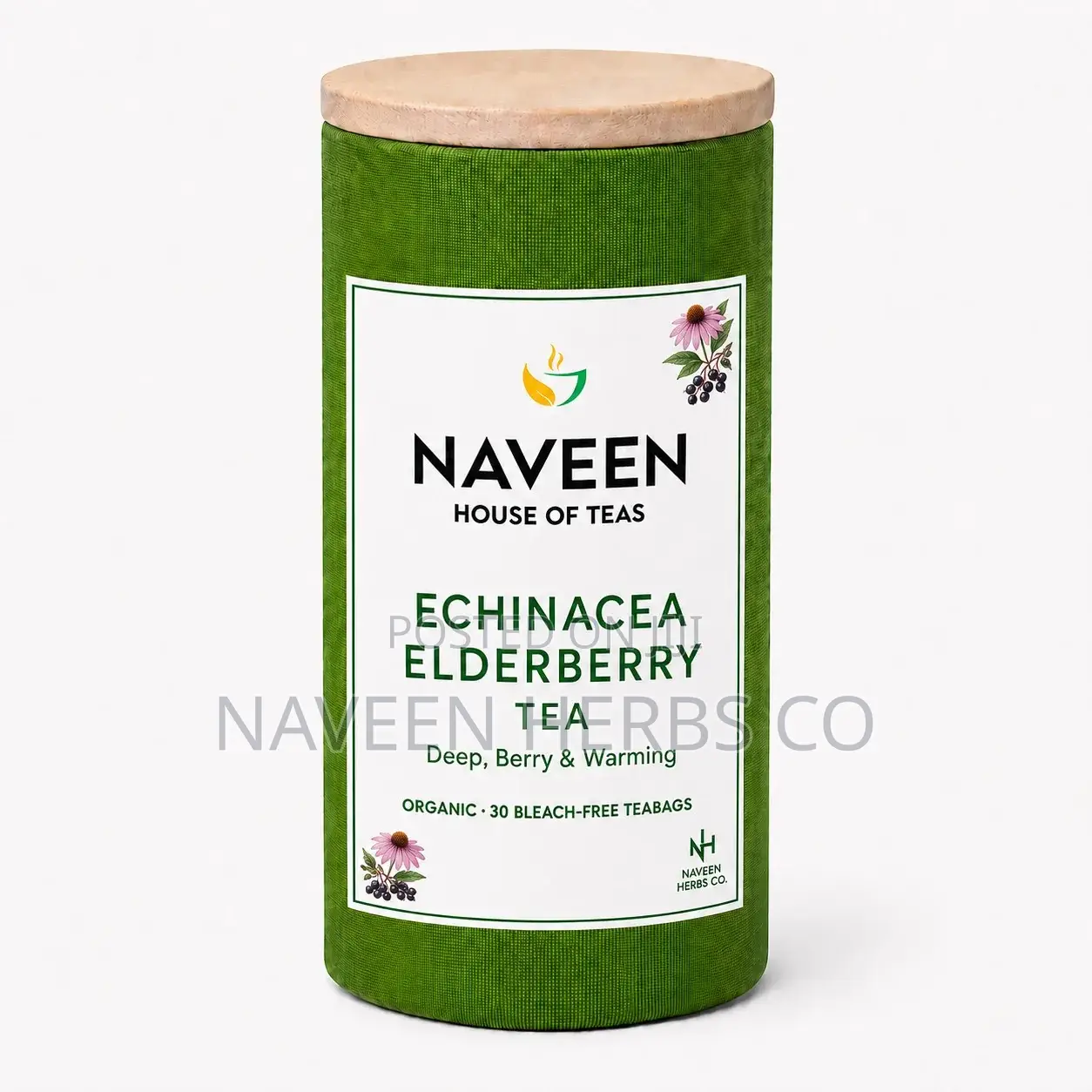 Premium Echinacea Elderberry Tea - 30 Teabags