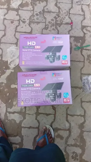 4G LTE Triple Lens Solar PTZ CCTV Camera | 360° Security Camera