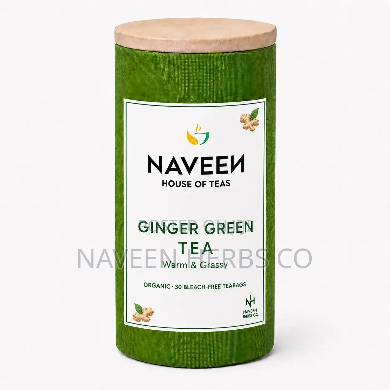 Premium Ginger Green Tea - 30 Teabags