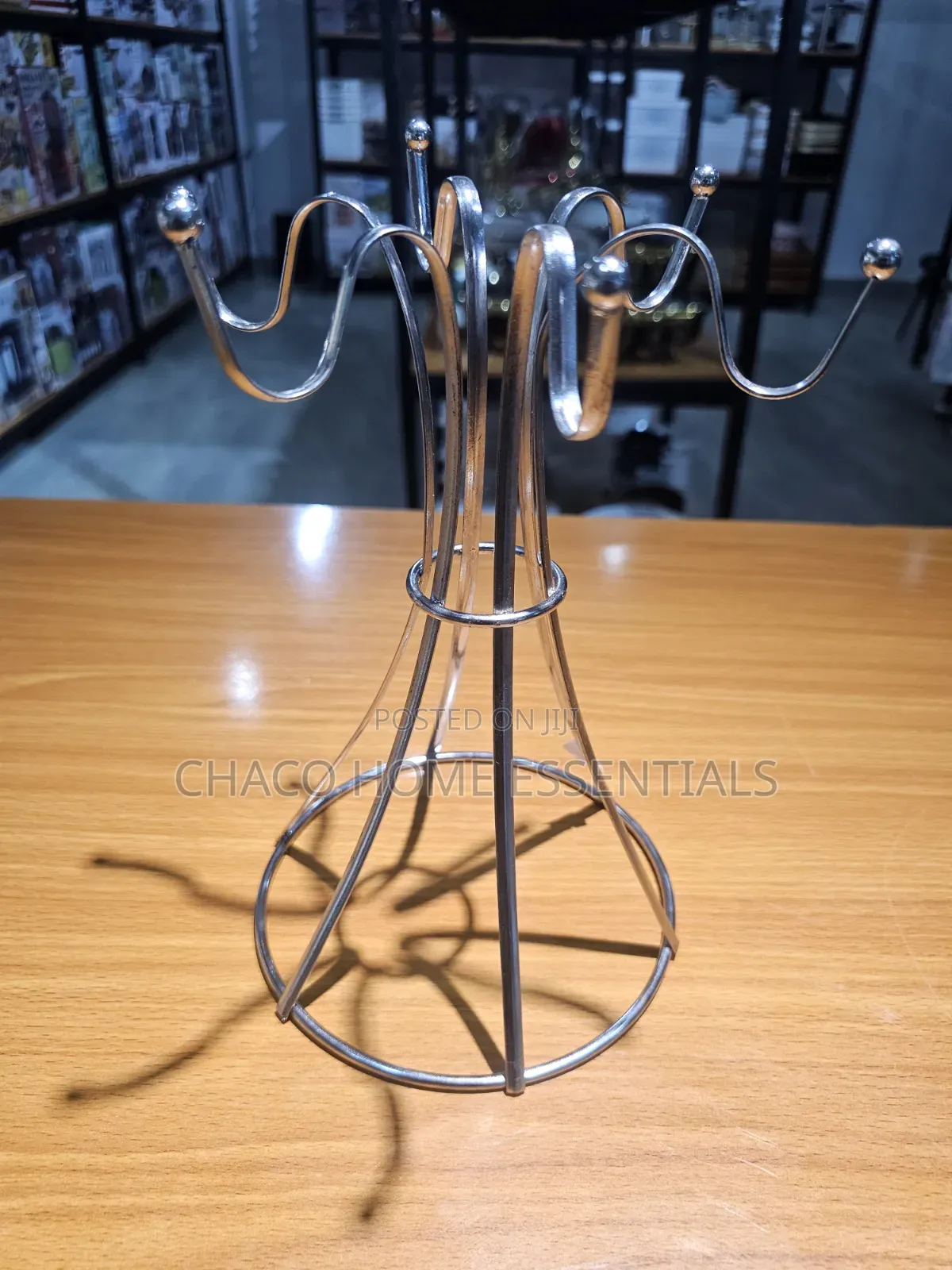 6-Hook Stainless Steel Mug Holder Stand