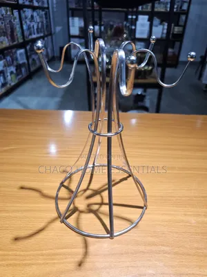 6-Hook Stainless Steel Mug Holder Stand