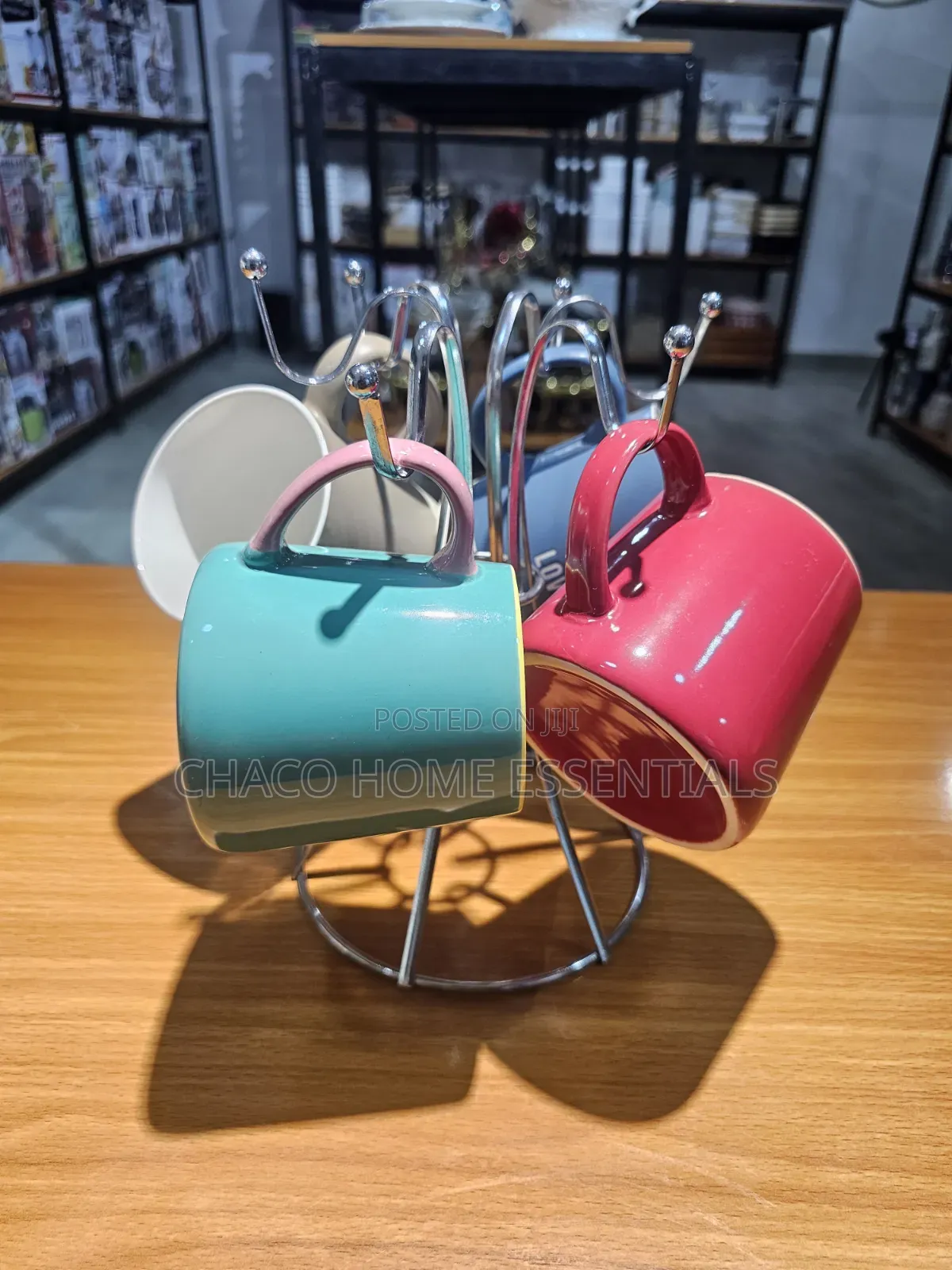 6-Hook Stainless Steel Mug Holder Stand