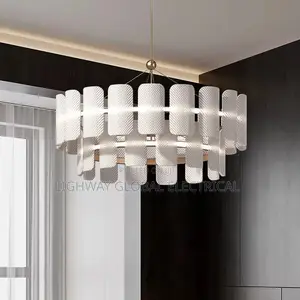 New White Modern Lobby Chandelier