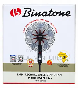 Binatone Rechargeable Fan With Lithium-Ion Batteries (RCFM-1875)