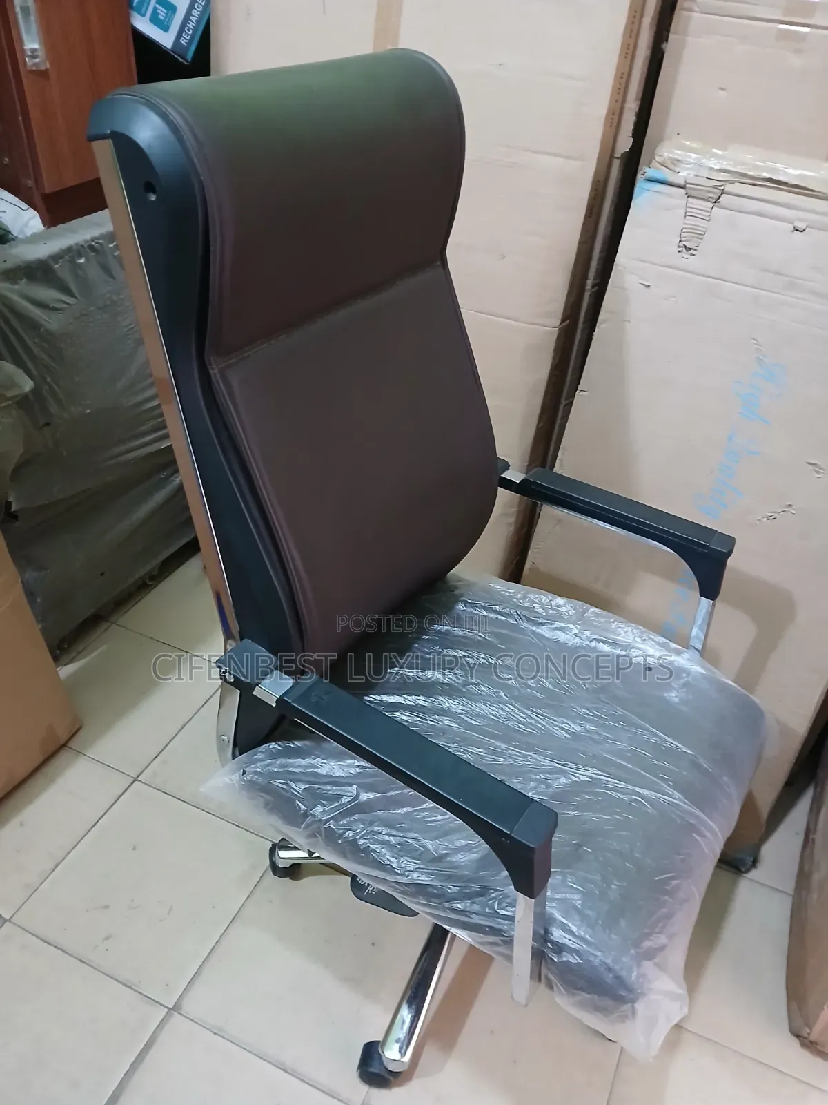 Executive Swivel Leather Office Chair