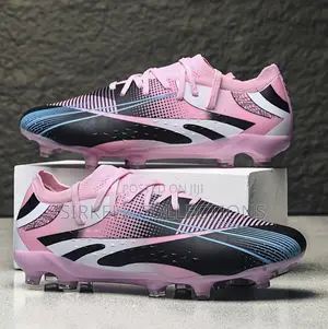 Pink Black Football Boots