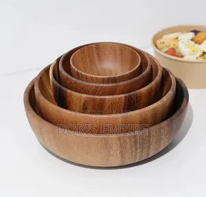 Acacia Quality Wooden Soup Bowl.