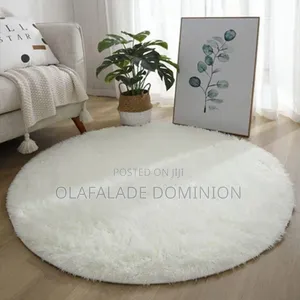 80by80cm Round Fur Mat