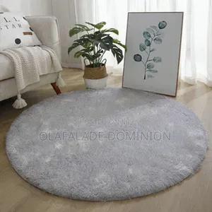 80by80cm Round Fur Mat