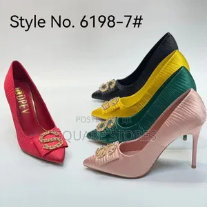 Silky Washable Fabric Stiletto Shoes, Comes in Colours, Size 37 - 42