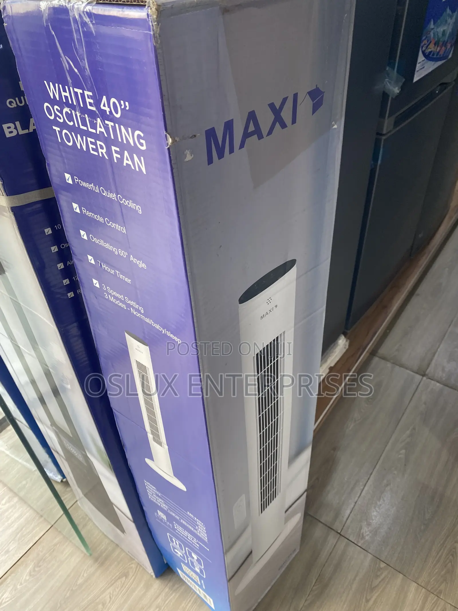 Maxi Tower Fan 40 Inch White/Black (10-22jrb)
