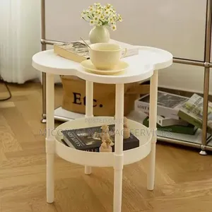 Double Layer Storage Bedside Plastic Table