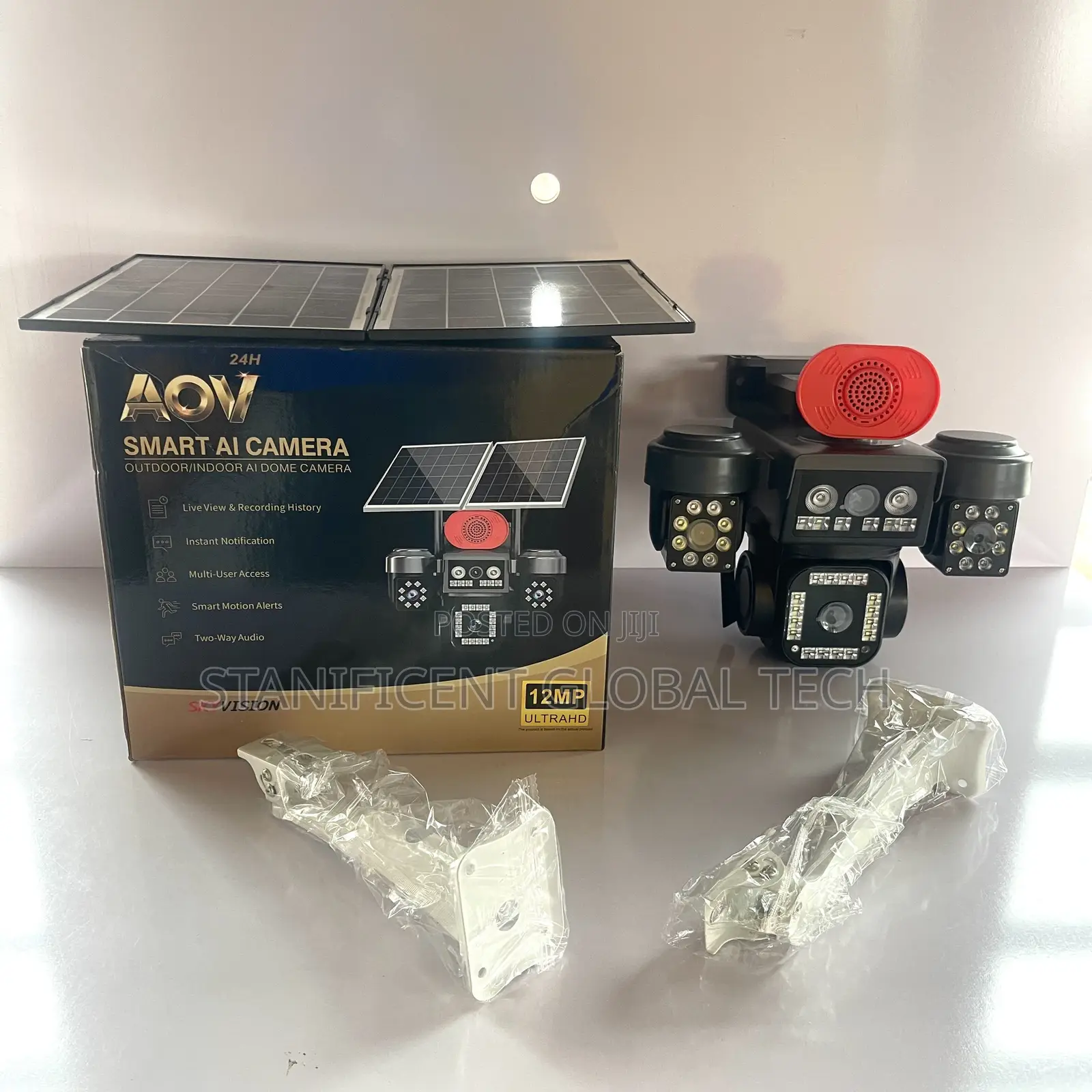 Skyvision AOV Smart AI Four Lens Double Panel Solar PTZ Camera