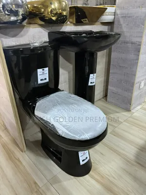Mini Set Black Toilet Seat Set