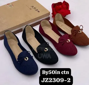 Women's Breathable Knit Flat Loafers / Bow Accent Slip-on Shoes