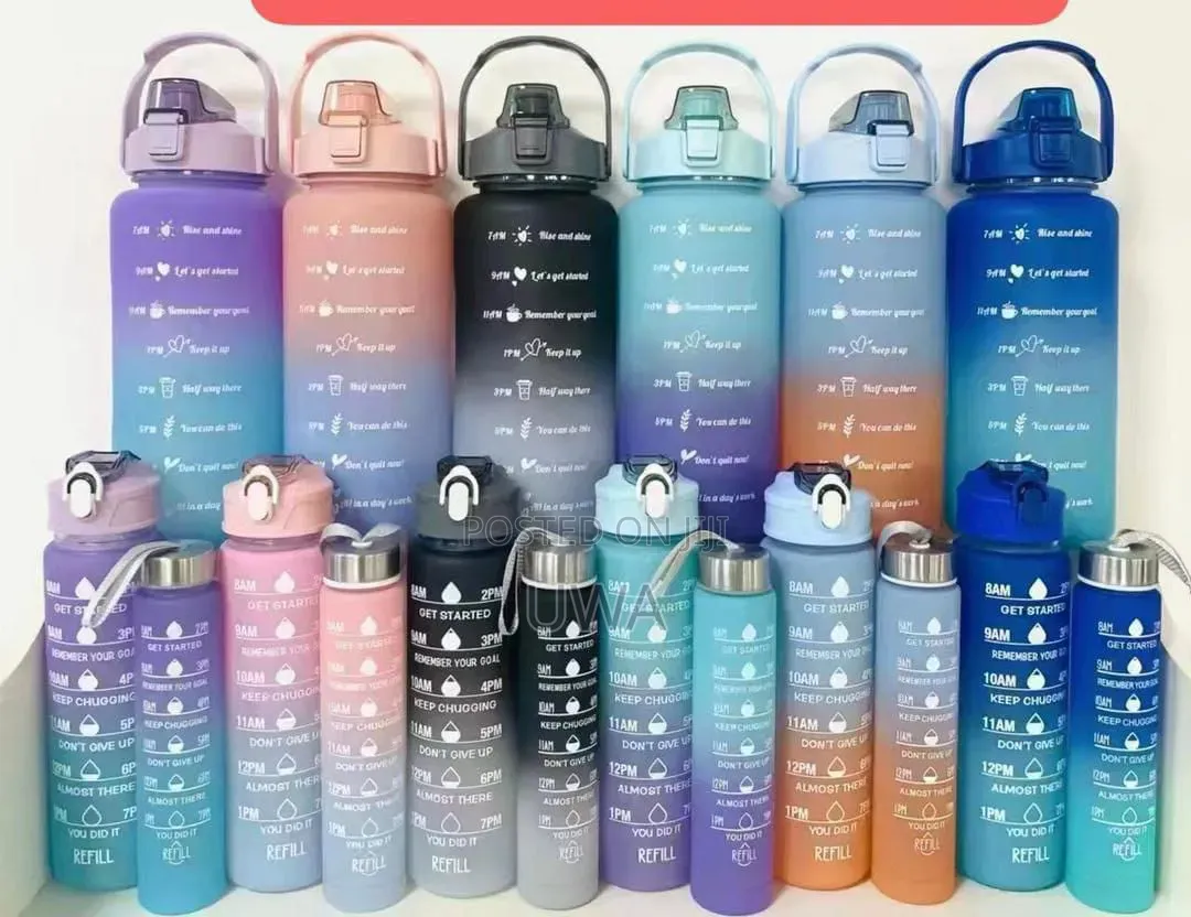 3in1 Water Bottle Set With Time Markers(2000ml / 900ml / 300ml)