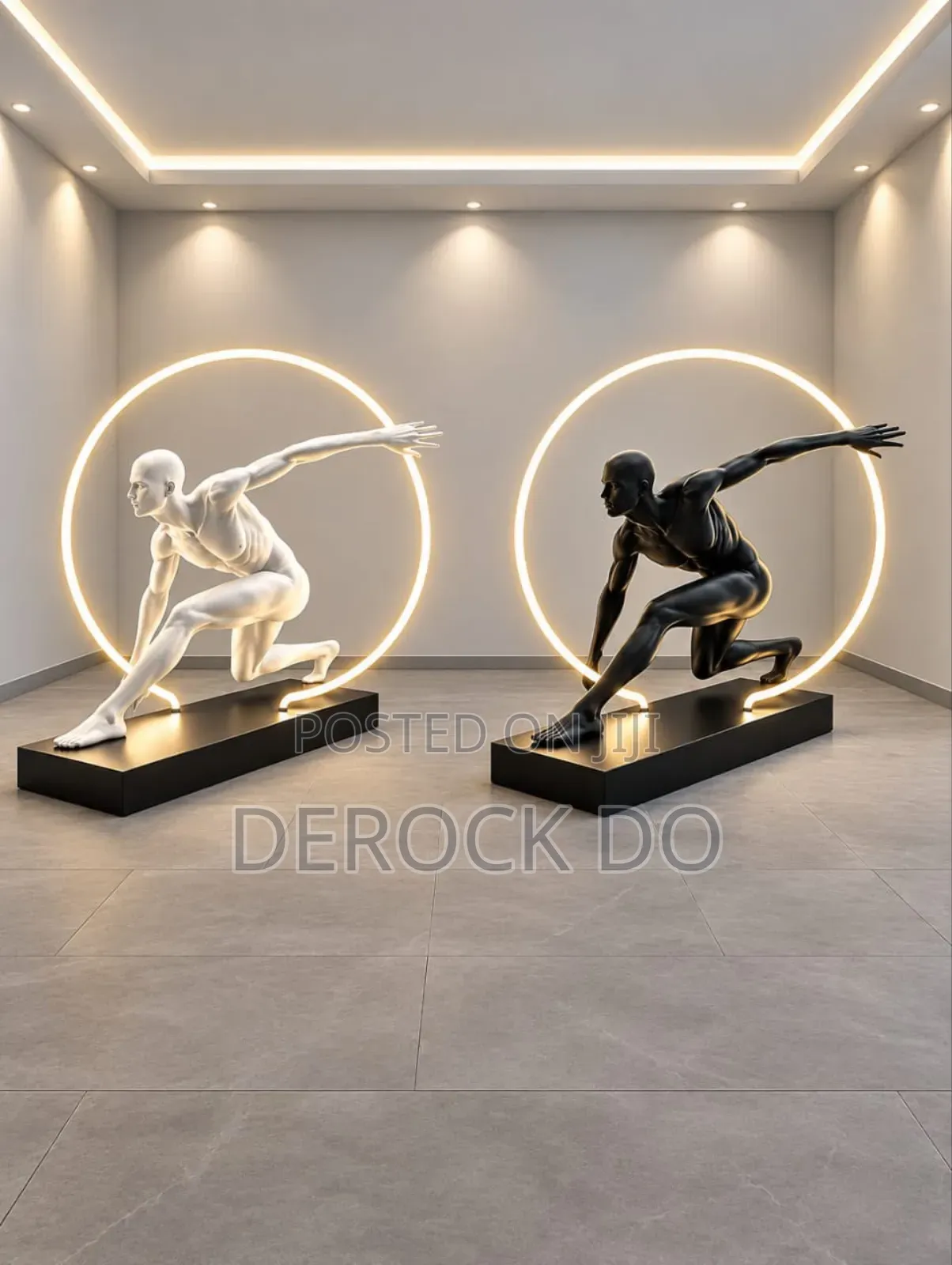 Modern Humanoid Light Sculpture