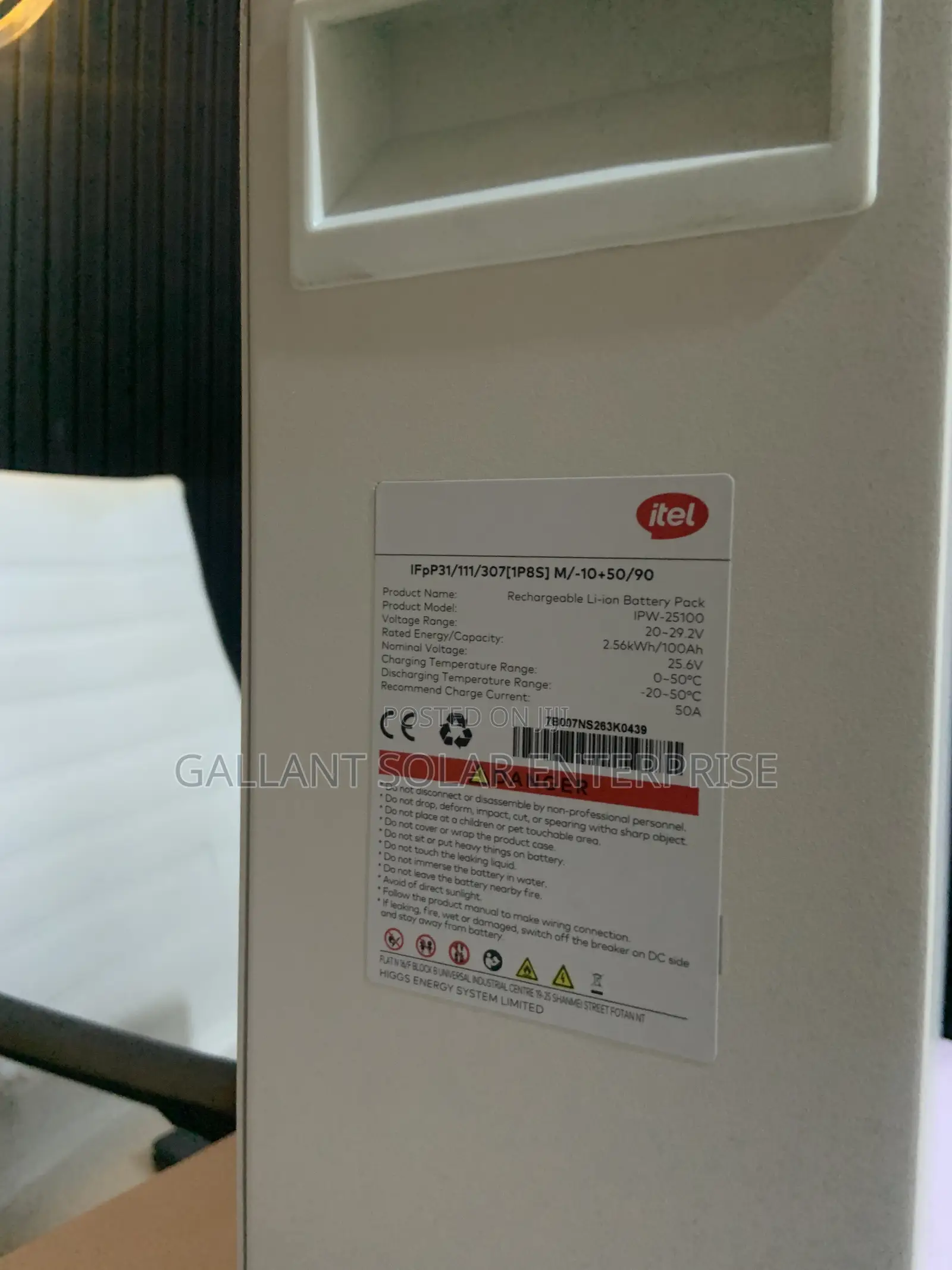 Itel 2.5kwh Lithium Battery 24v