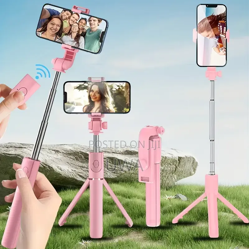 3in1 Portable Bluetooth Selfie Stick Extendable T-Stand Remote