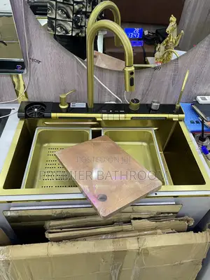 Matt Gold Special Kitchen Sink With 7 Buttons