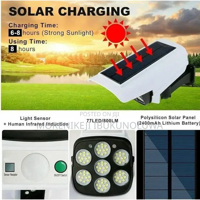 Motion Sensor Outdoor Security Solar Led Light