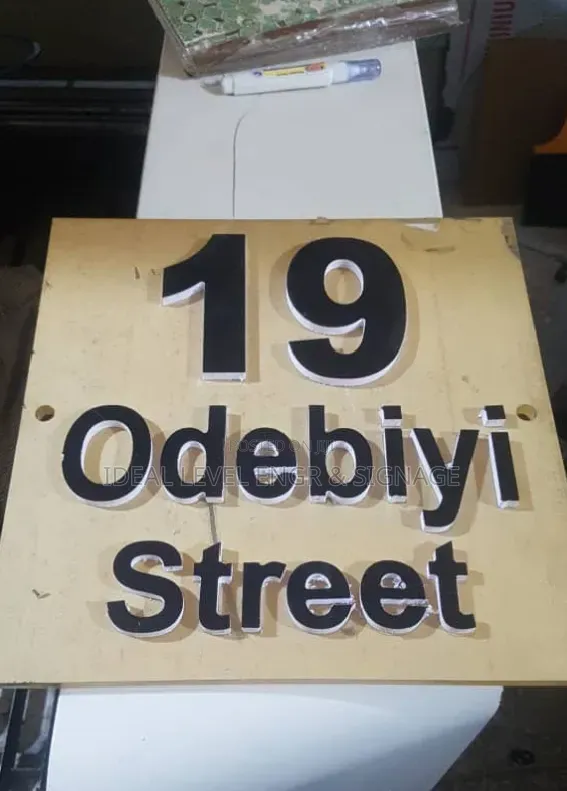 Embossed House Number