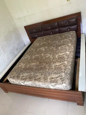 Used Padded Leather Bed Frame - Double Size