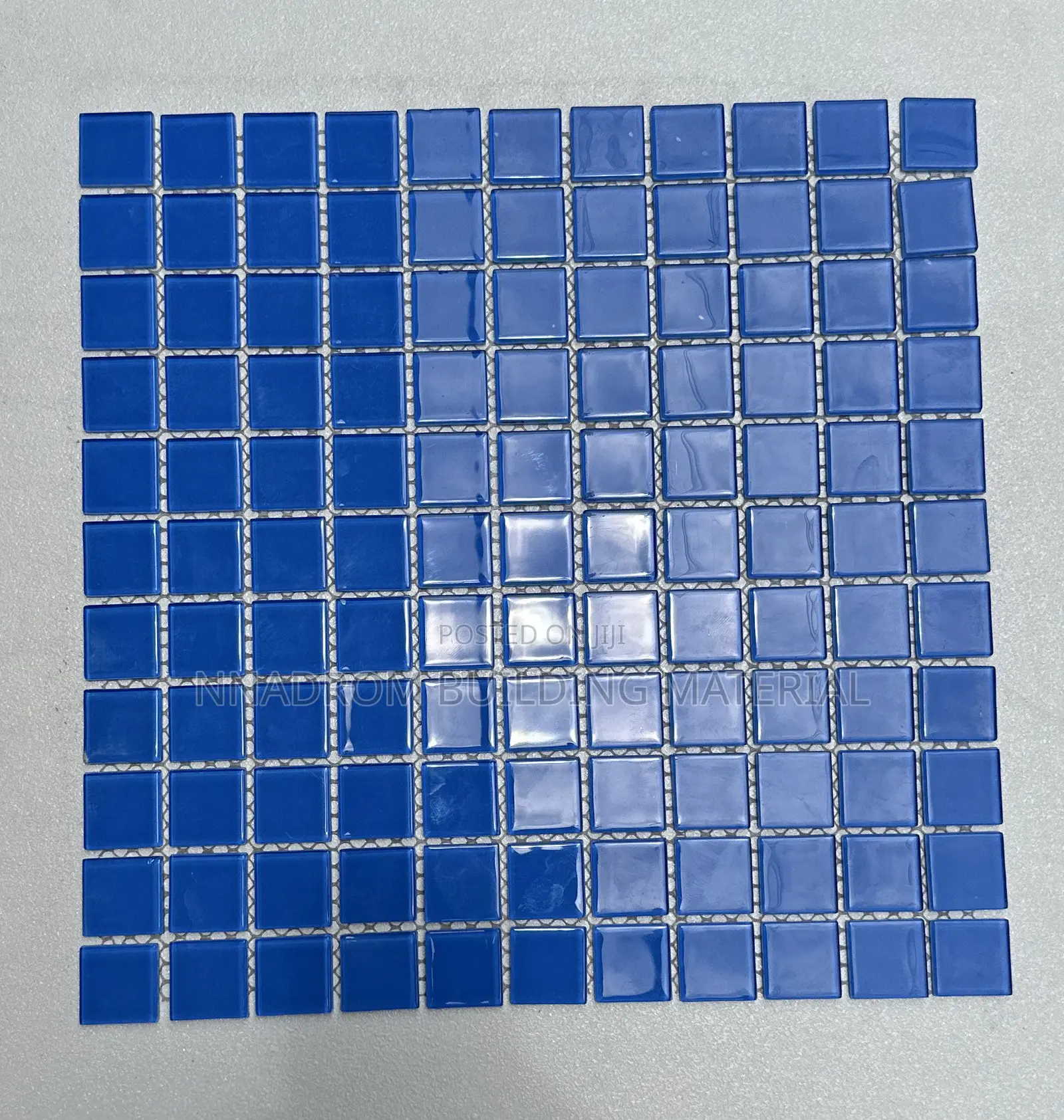 1/1 Mid Blue Glass Pool Mosaic