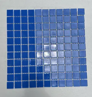 1/1 Mid Blue Glass Pool Mosaic