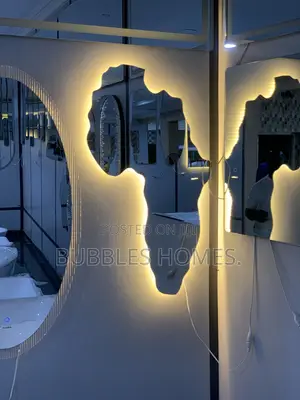 African Map Led Mirror